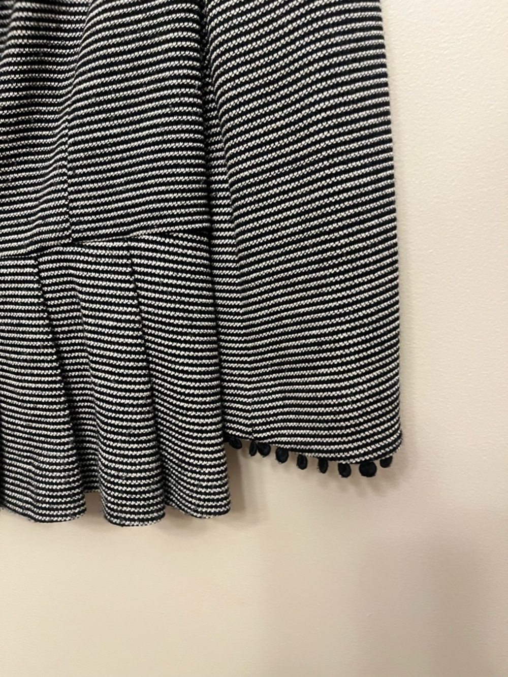 Tabitha Anthropologie Peplum Blazer Black White Striped Women's Size Medium - Picture 3 of 6